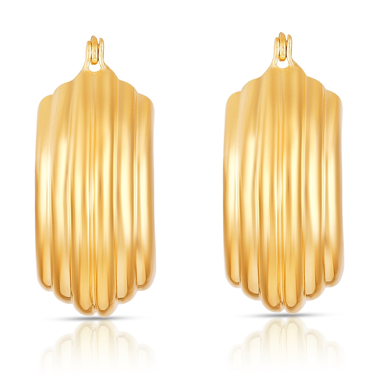 Grace Thick Striped Hoops