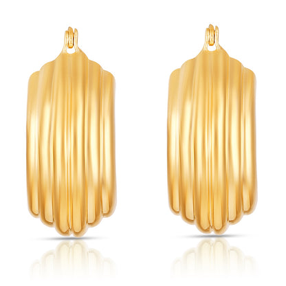 Grace Thick Striped Hoops