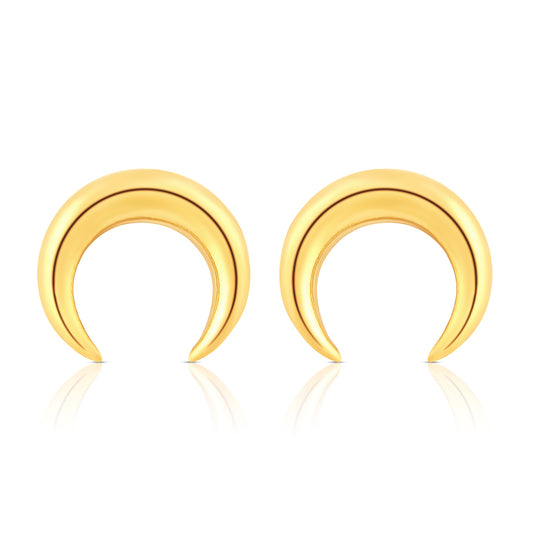 Crescent Moon Studs