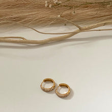 Load image into Gallery viewer, Serena Studded Hoops
