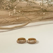 Load image into Gallery viewer, Serena Studded Hoops
