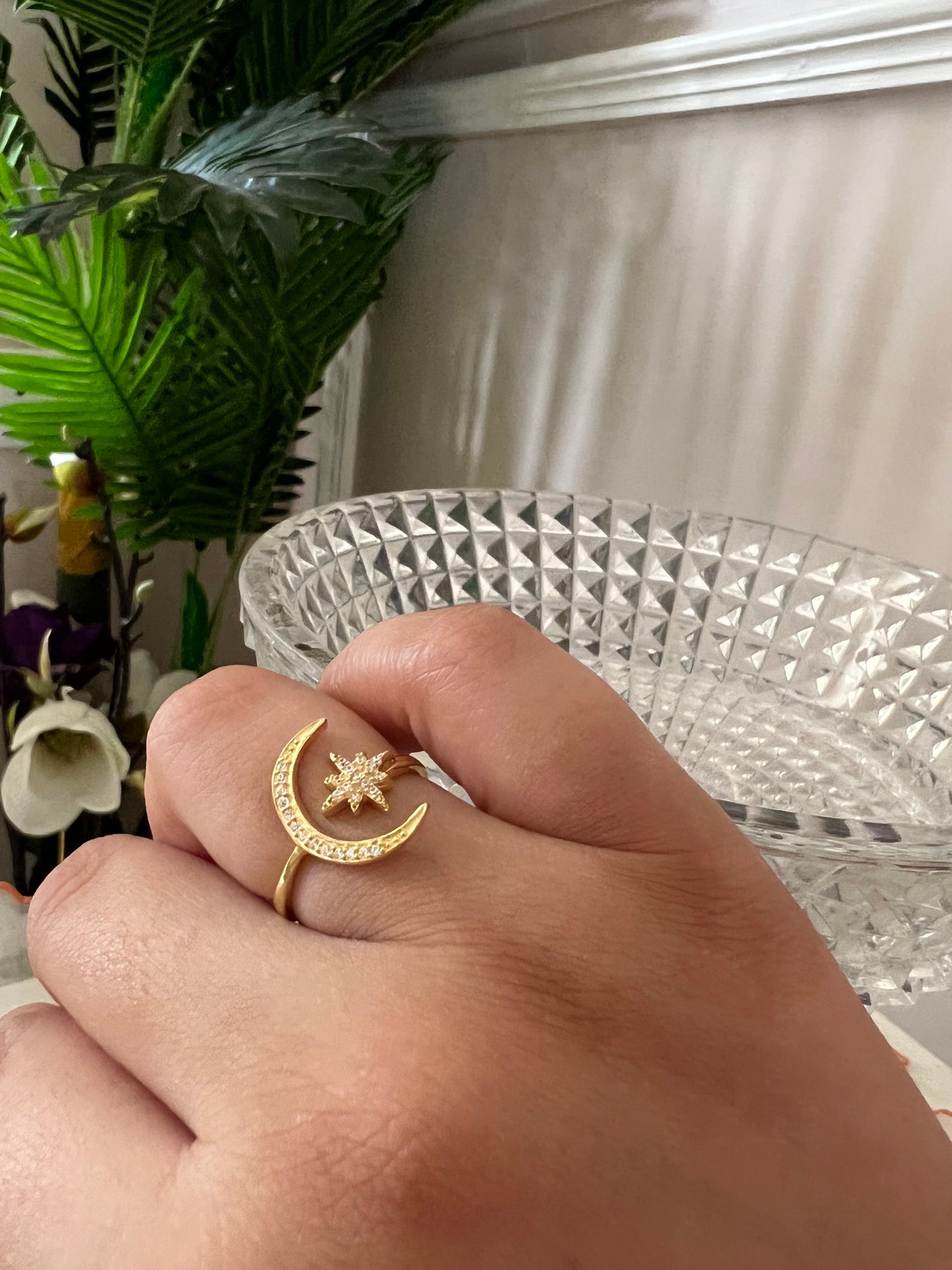 Star Moon Ring