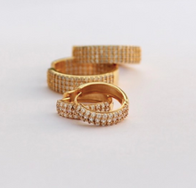 Load image into Gallery viewer, Serena Studded Hoops
